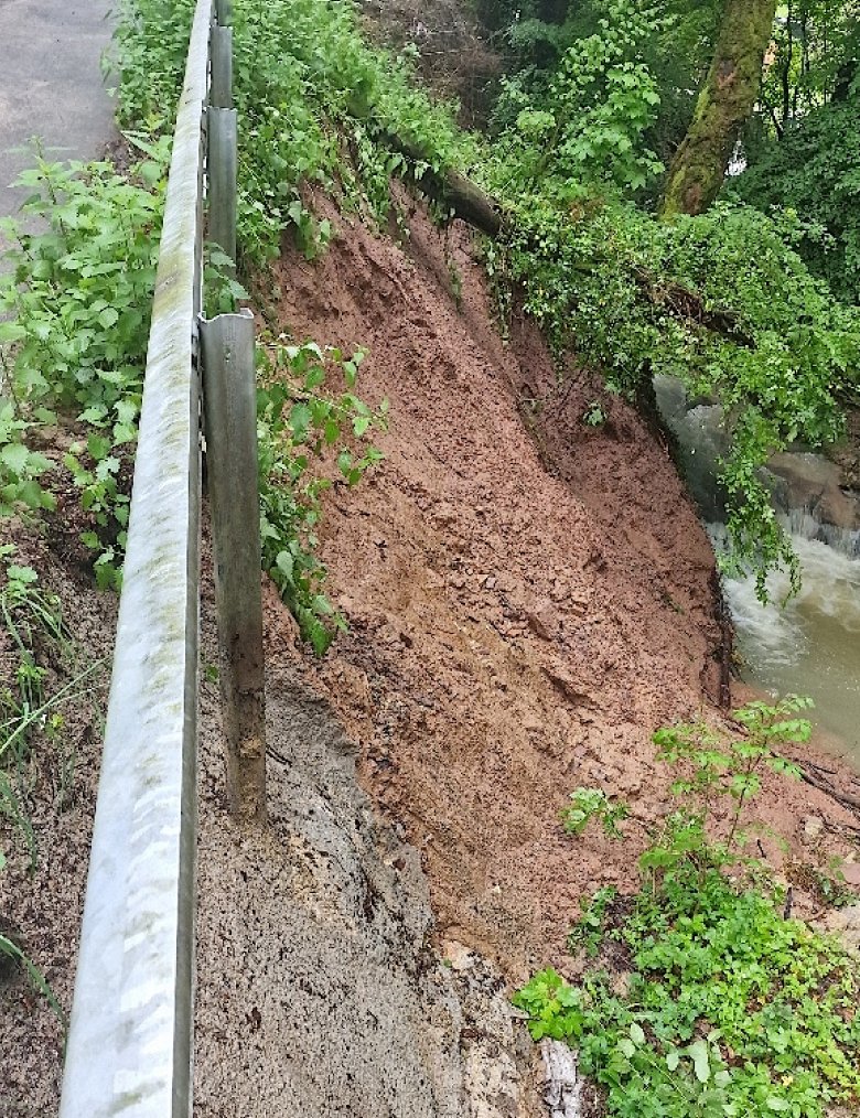 Straßenschäden durch Starkregen